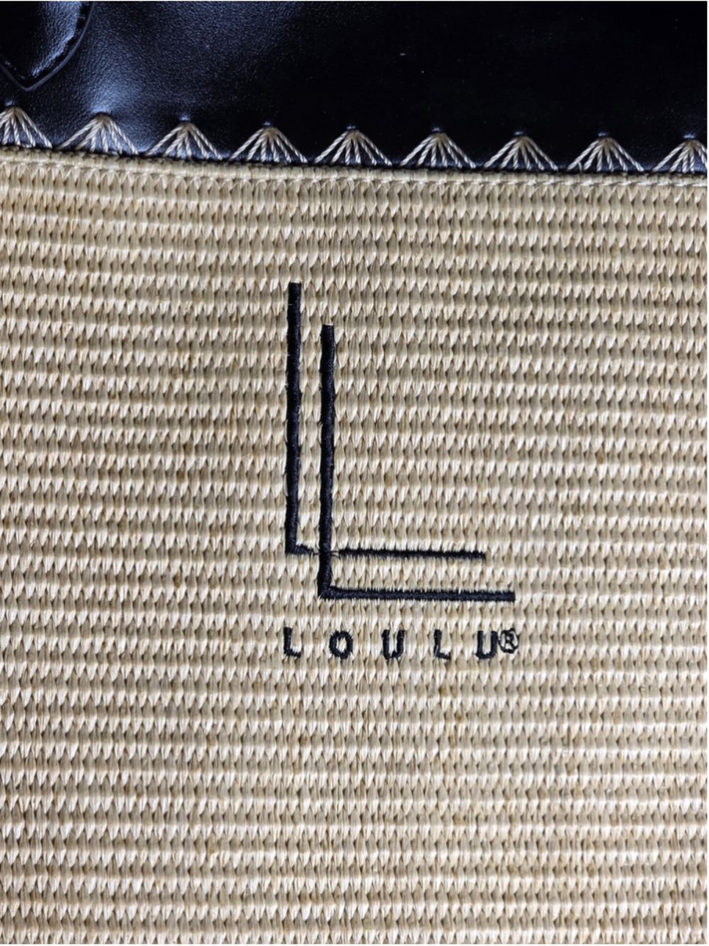 Women's Loulou Tote Bag One Size Beige and Black designer beach gift trendy fall - Picture 2 of 6